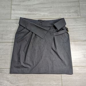 Richmond X grey pinstripe pleated collared mini skirt wrap